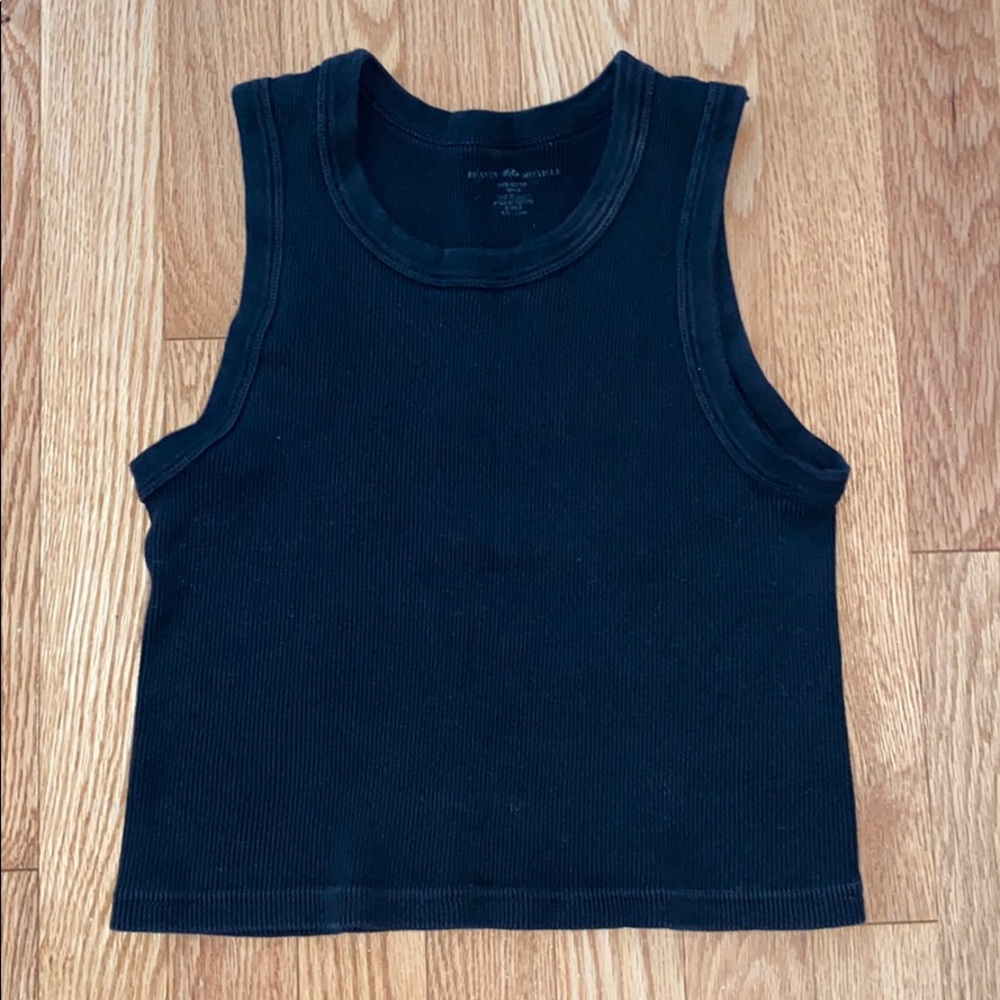 Brandy Mel love black tank top